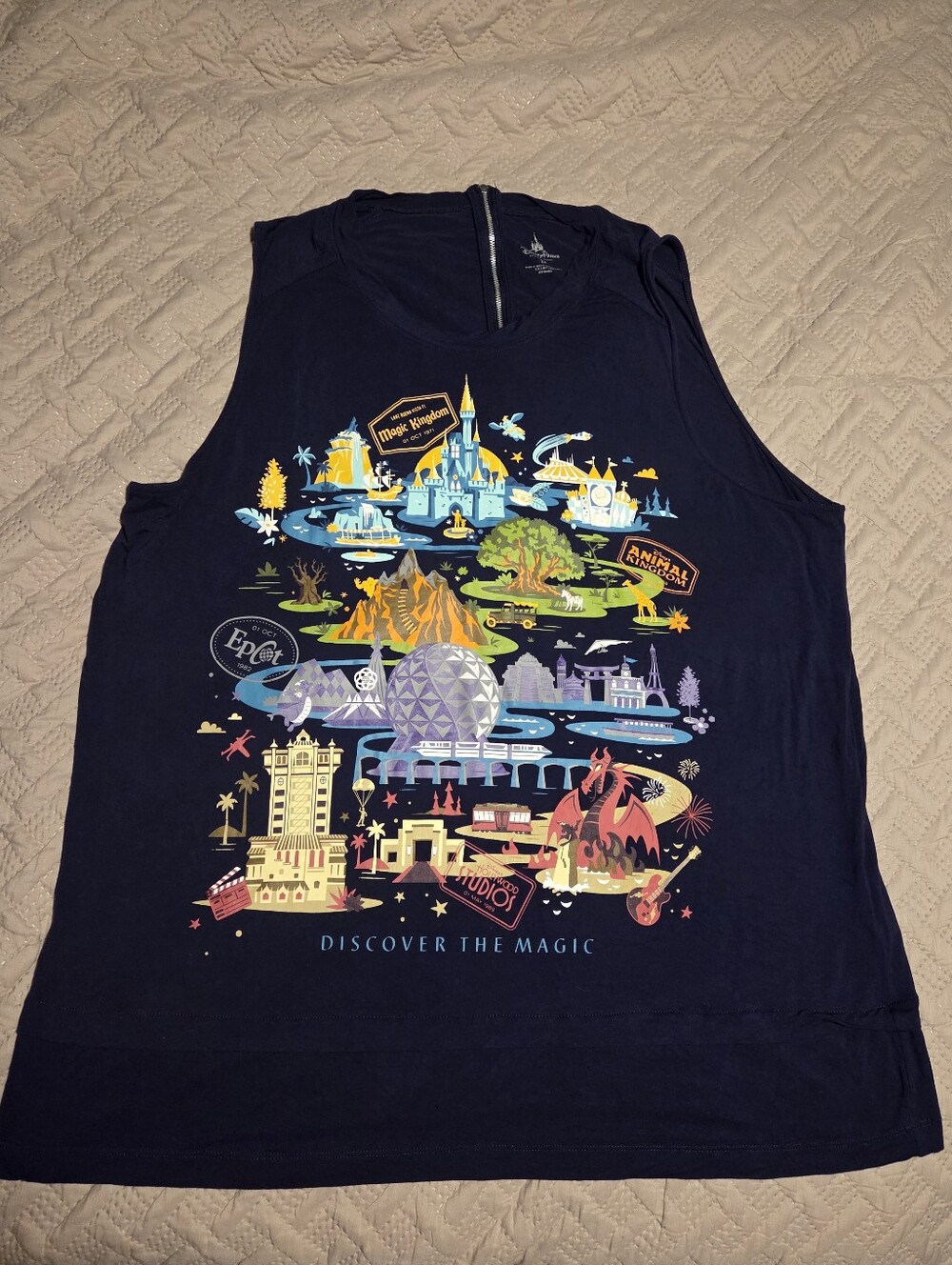 Disney World Parks Navy Tunic Tank Top 2XL